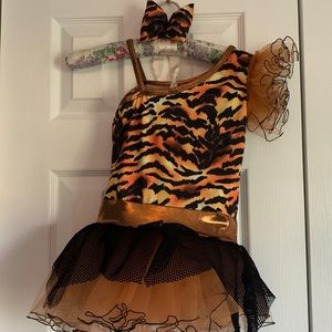 Costume cat print, size 7, multicolored